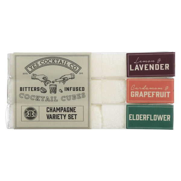 Bitters Infused Cocktail Cubes Variety Set: Champagne