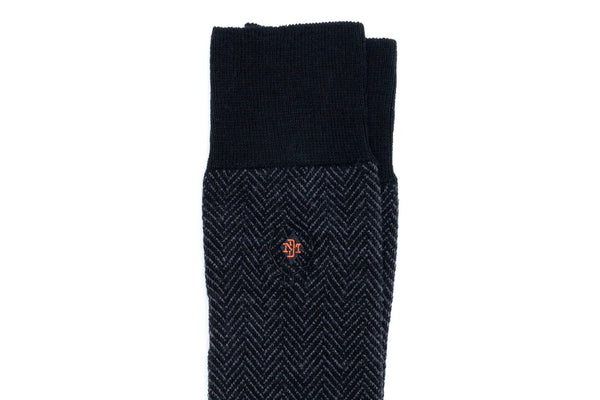 Herringbone Merino Wool Peruvian Pima Cotton Socks