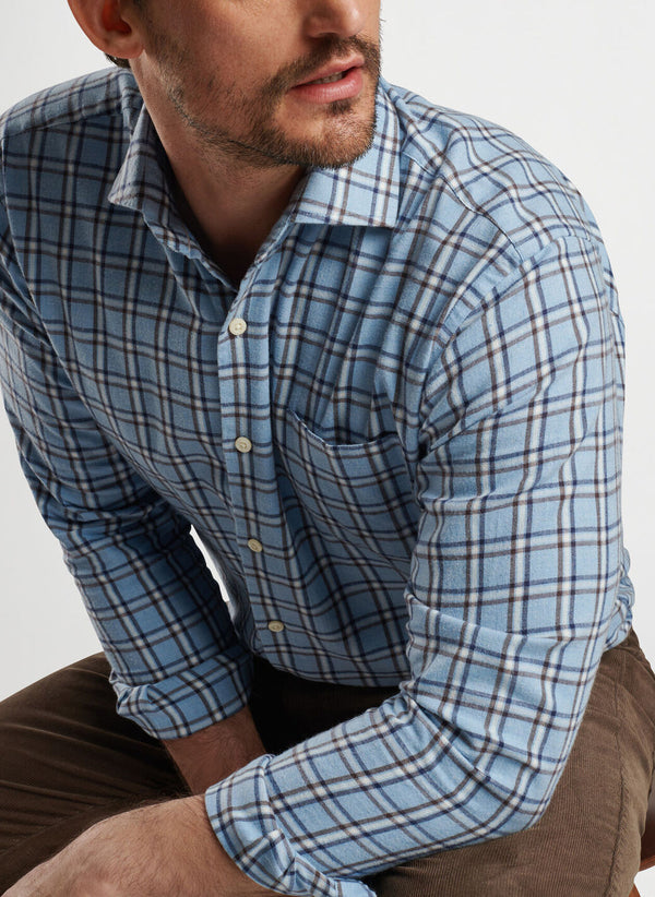 Nelson Flannelite Cotton-Stretch Sport Shirt