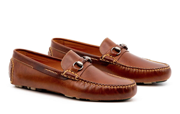 Monte Carlo Oiled Saddle Leather Horse Bit Driving Loafers