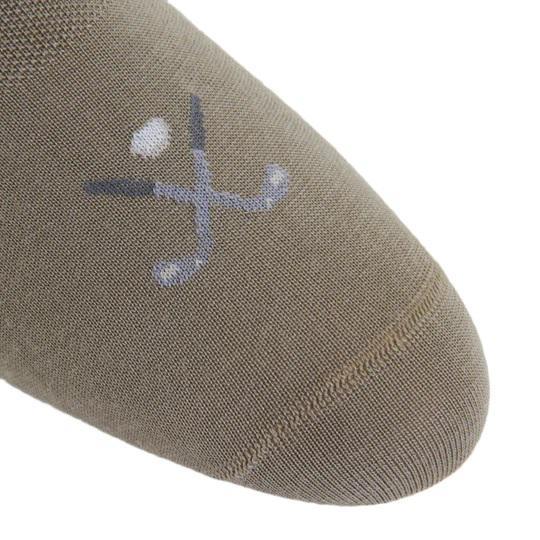 Golf Club High Vamp Wool Sock Linked Toe No Show Sock