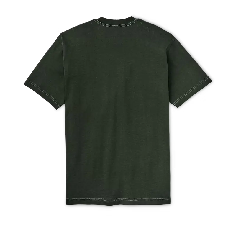 【WHO.A.U】Steve Embroidery Pocket T T-shirts Collection - 후아유닷컴