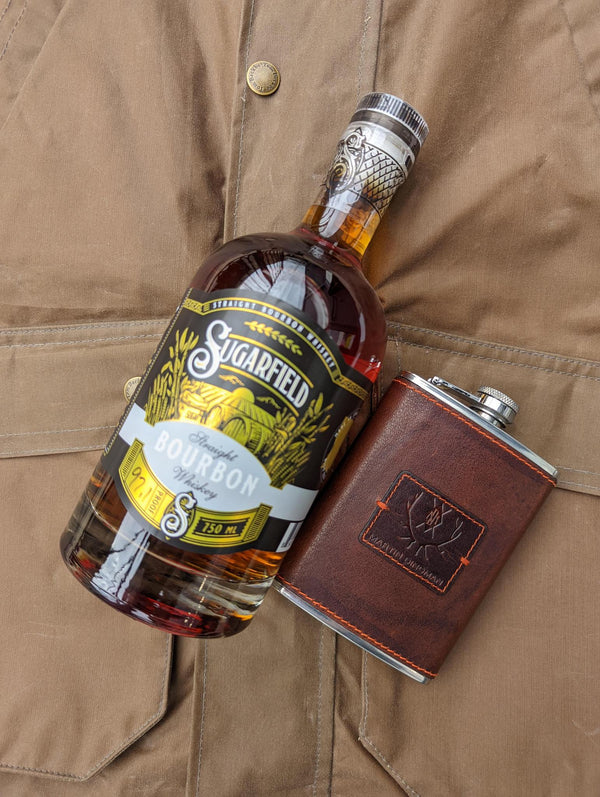 Vintage Saddle Leather Hip Flask