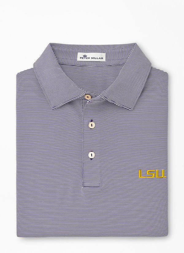 LSU Jubilee Stripe Performance Polo
