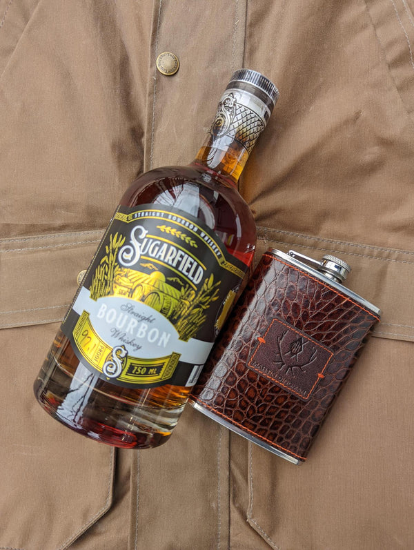 Anthony Alligator Grain Hip Flask