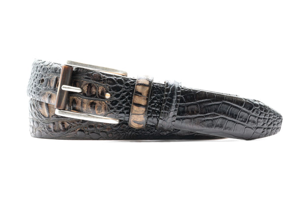 Hadley Alligator Grain Saddle Leather Belt