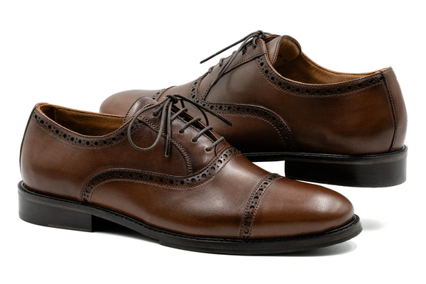 Cambridge Calf Leather Cap Toe