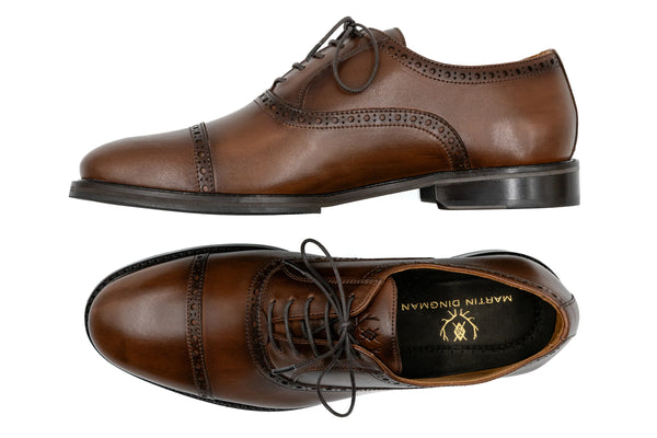 Cambridge Calf Leather Cap Toe