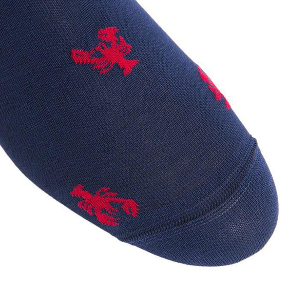 Lobster Cotton Sock Linked Toe Mid-Calf