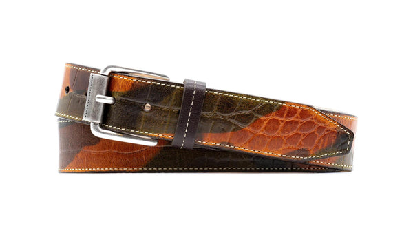Montana Alligator Grain Italian Saddle Leather Belt