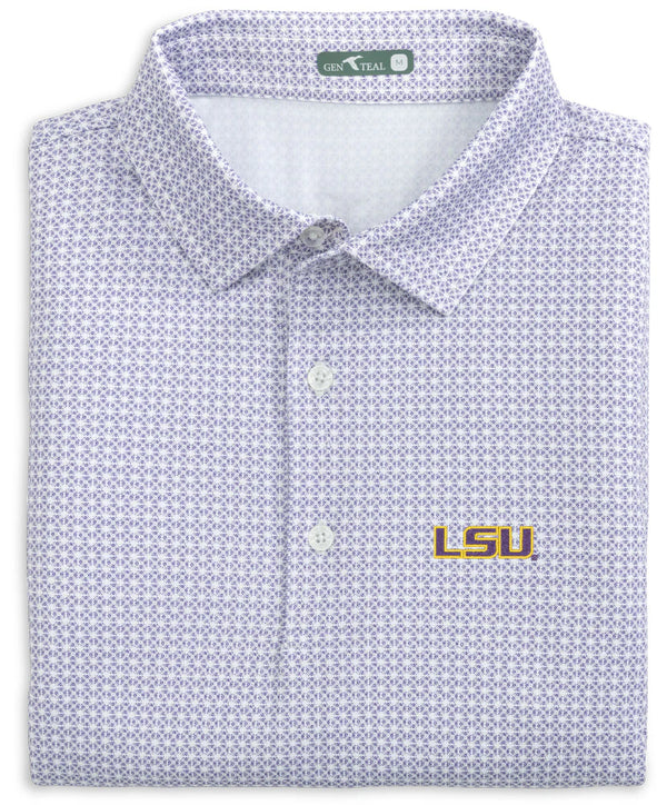 LSU Tile Printed Performance Polo