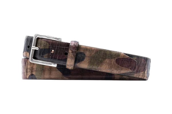 Beau Italian Camo Saddle Leather Belt
