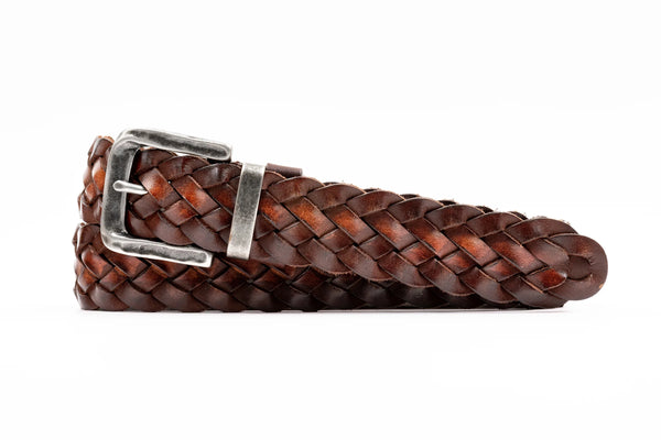 Artisan Italian Bridle Leather Hand Woven Belt