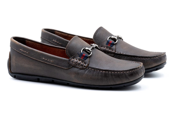 Bermuda Pebble Grain Horse Bit Loafers
