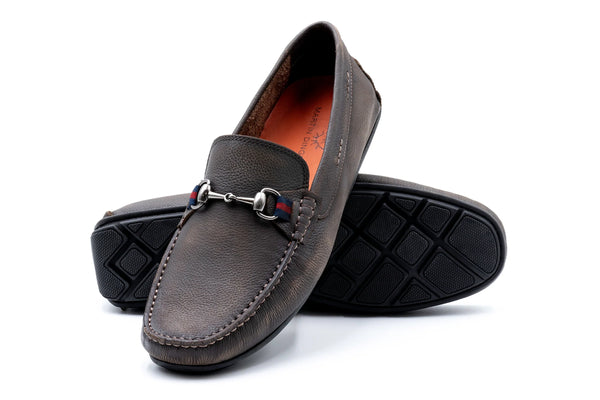 Bermuda Pebble Grain Horse Bit Loafers