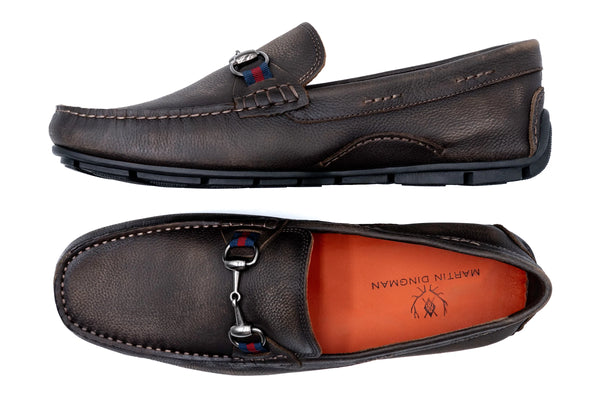 Bermuda Pebble Grain Horse Bit Loafers