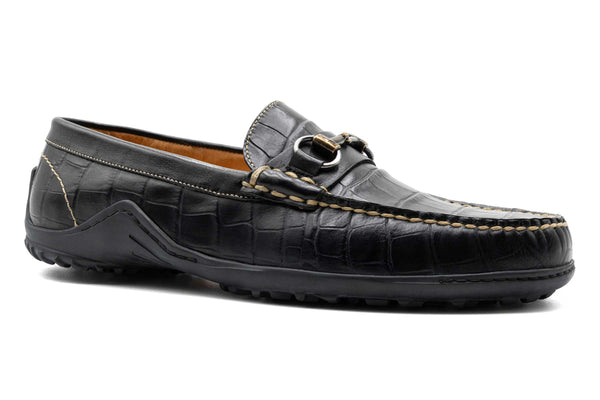Bill Alligator Grain Horse Bit Loafers