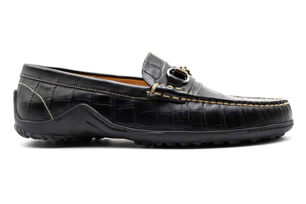 Bill Alligator Grain Horse Bit Loafers
