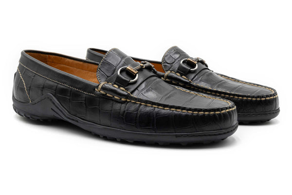 Bill Alligator Grain Horse Bit Loafers