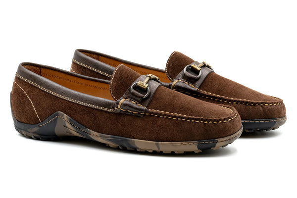 Bill Suede Horse Bit Loafers