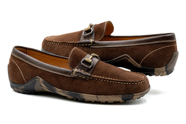 Bill Suede Horse Bit Loafers