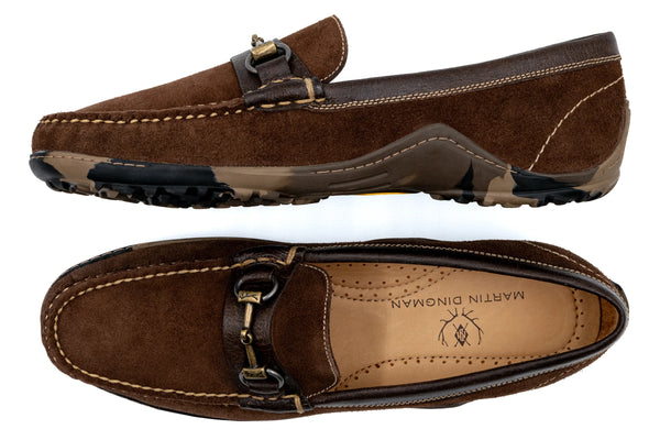 Bill Suede Horse Bit Loafers
