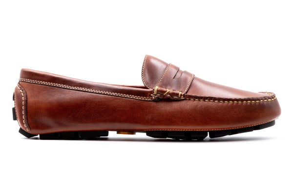 Old Row Saddle Leather Penny Driving Loafers