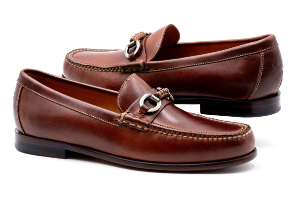 Old Row Oiled Saddle Leather Horse Bit Loafers
