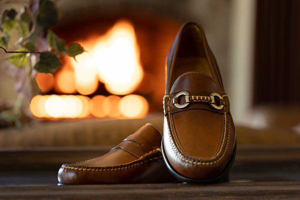 Old Row Oiled Saddle Leather Horse Bit Loafers