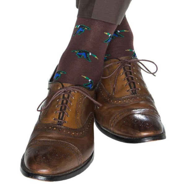 Mallard Fine Merino Wool Sock Linked Toe Mid-Calf