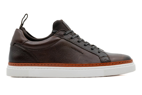 Harrison Tumbled Saddle Leather Sneakers