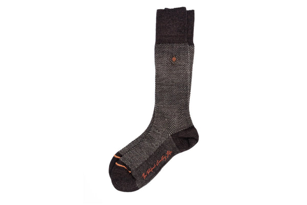 Herringbone Merino Wool Peruvian Pima Cotton Socks