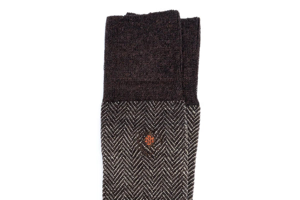 Herringbone Merino Wool Peruvian Pima Cotton Socks