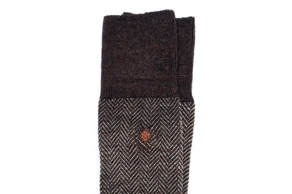 Herringbone Merino Wool Peruvian Pima Cotton Socks