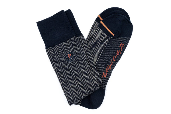 Herringbone Merino Wool Peruvian Pima Cotton Socks