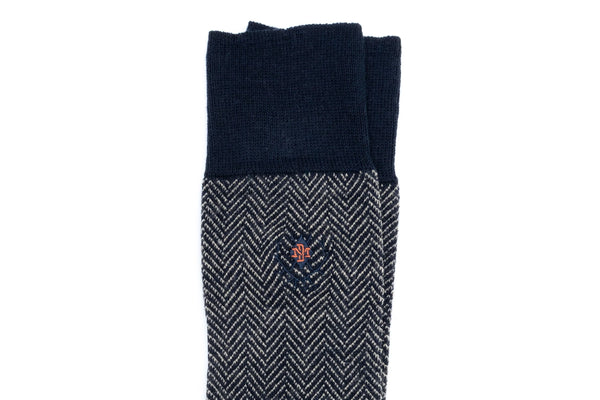 Herringbone Merino Wool Peruvian Pima Cotton Socks