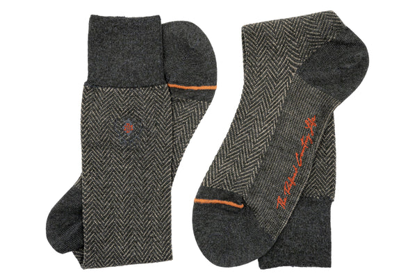 Herringbone Merino Wool Peruvian Pima Cotton Socks
