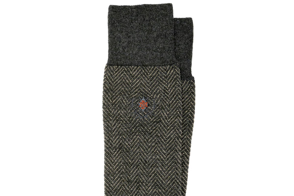 Herringbone Merino Wool Peruvian Pima Cotton Socks