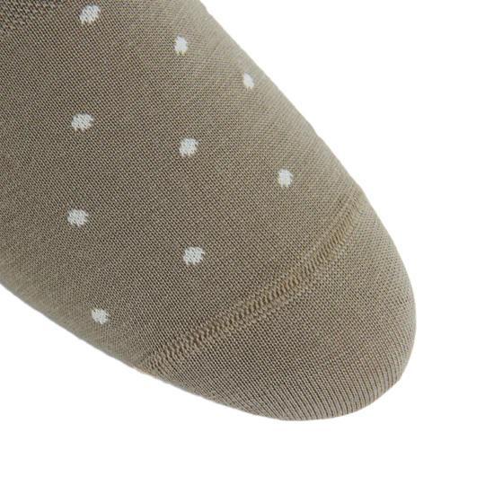 Dot High Vamp Wool Sock Linked Toe No Show