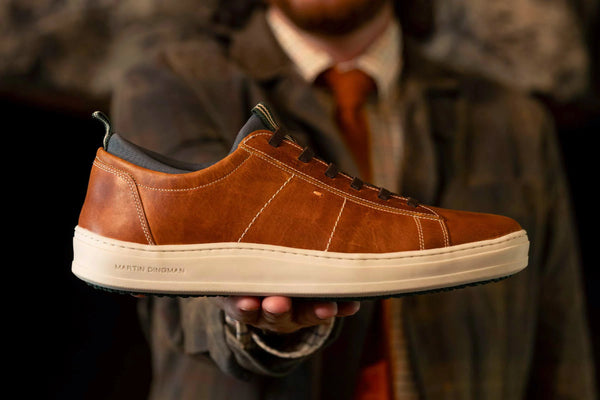 Cameron Oiled Saddle Leather Sneakers