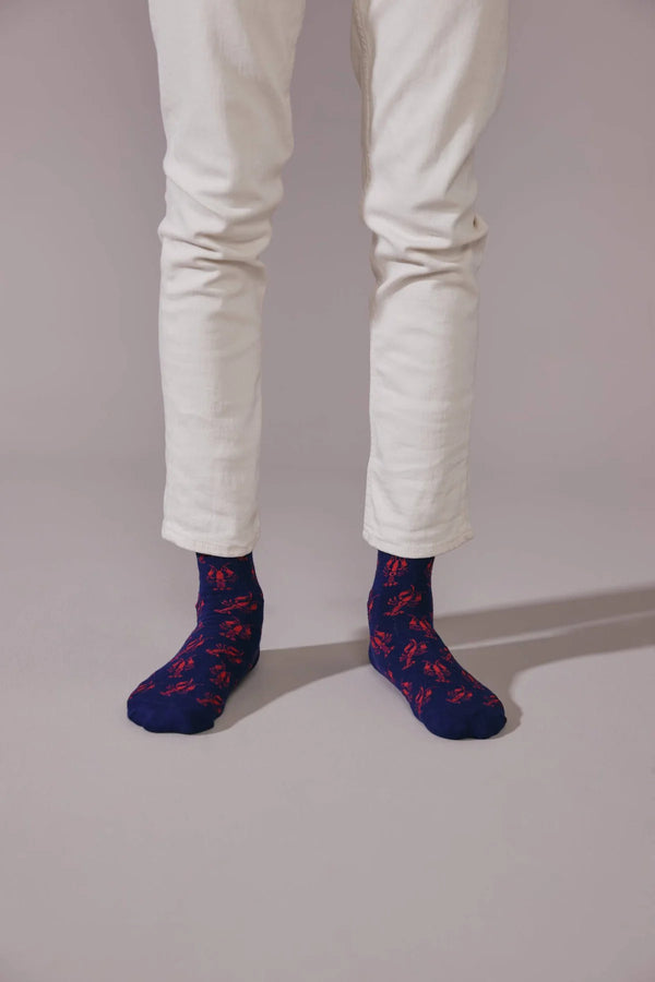 Crawfish Navy Socks