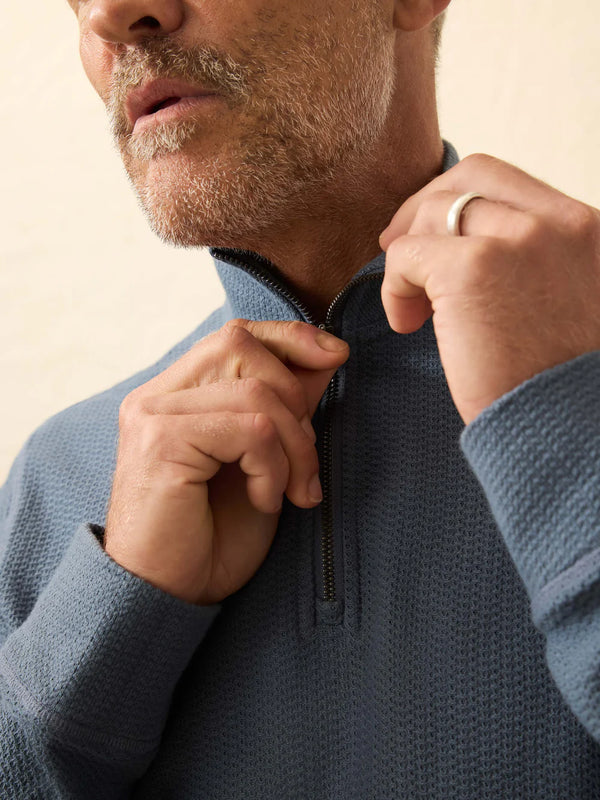 Textured Knit Quarter Zip