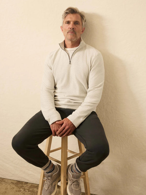 Textured Knit Quarter Zip