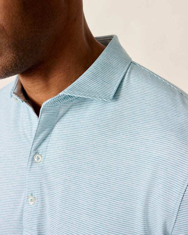 Lyndonn Stripe Performance Jersey Polo