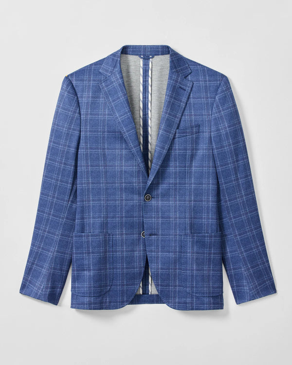 Donington Plaid Printed Knit Stretch Sport Coat