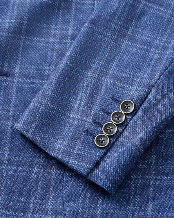 Donington Plaid Printed Knit Stretch Sport Coat