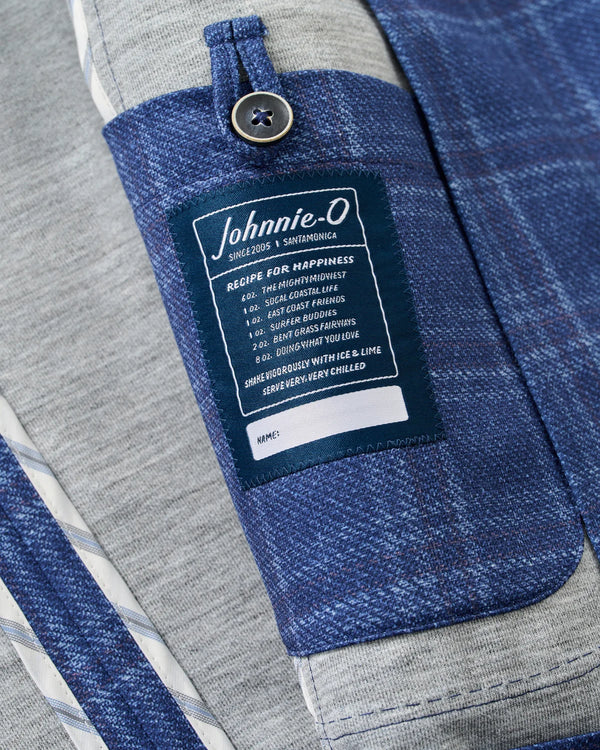 Donington Plaid Printed Knit Stretch Sport Coat