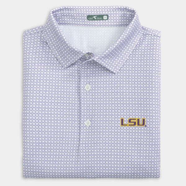 LSU Tile Printed Performance Polo