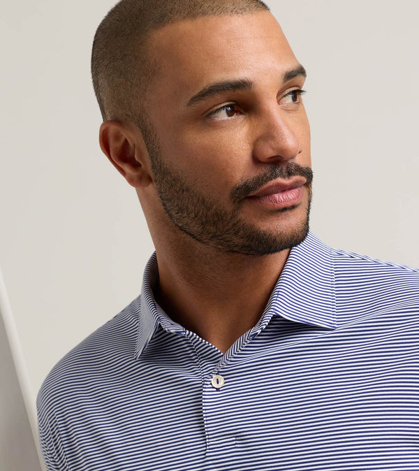 Featherweight Market Stripe Performance Polo