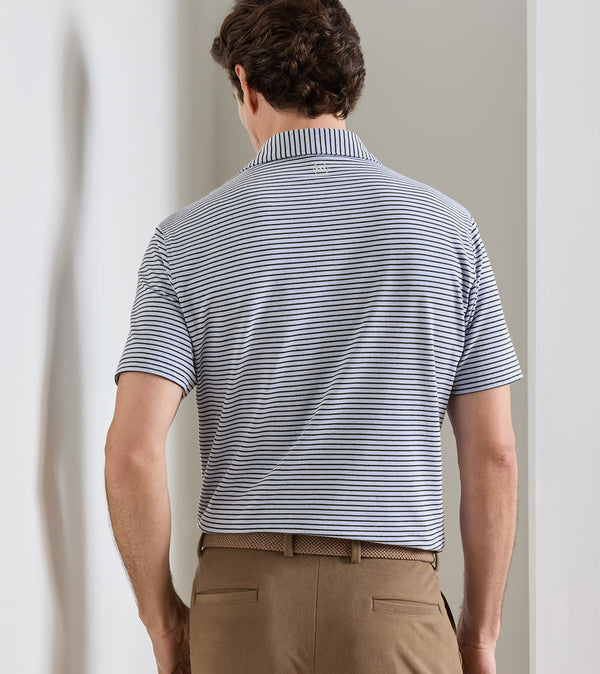 Albatross Stripe Cotton-Blend Piqué Polo